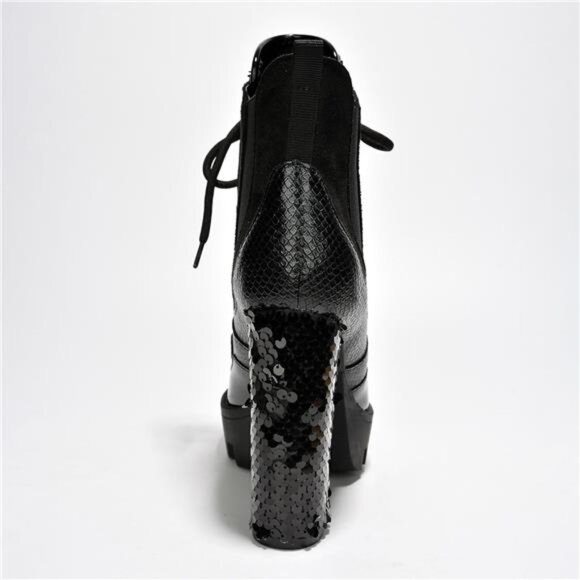 Women's Rhinestone Cowboy Booties Ankle Boots with Pointed Toe - Picture 5 of 7